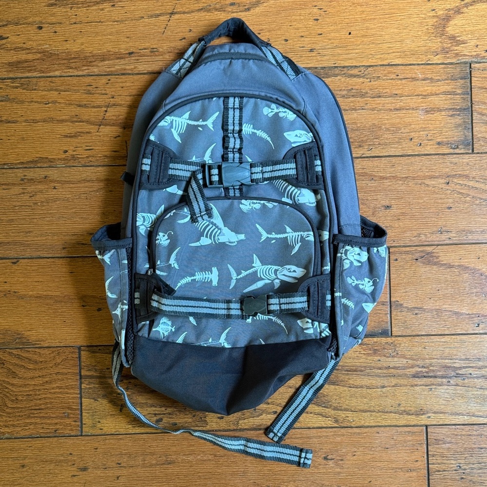 Pottery Barn Kids Glow-in-the-Dark Shark Bone Backpack
